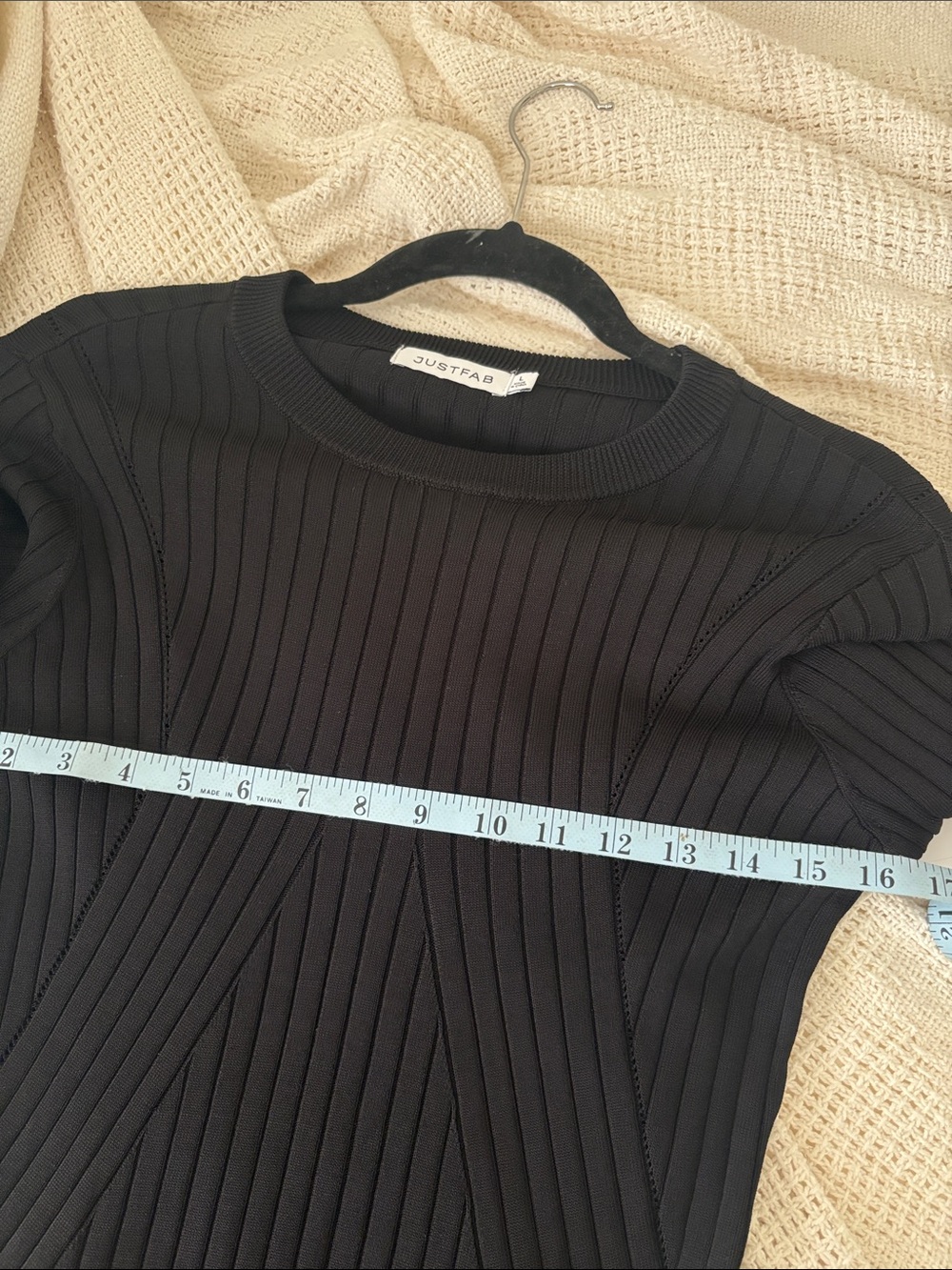 Just Fab Black Ribbed Long-Sleeve Knit Dress - Picture 15 of 16
